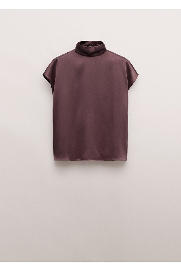 %100 saten ipek bluz - 3