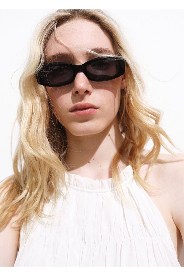 Pamuklu halter yaka bluz - 6