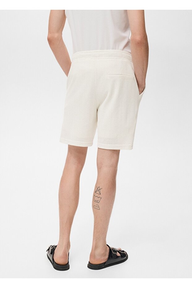 Kalıplı triko bermuda şort - 7