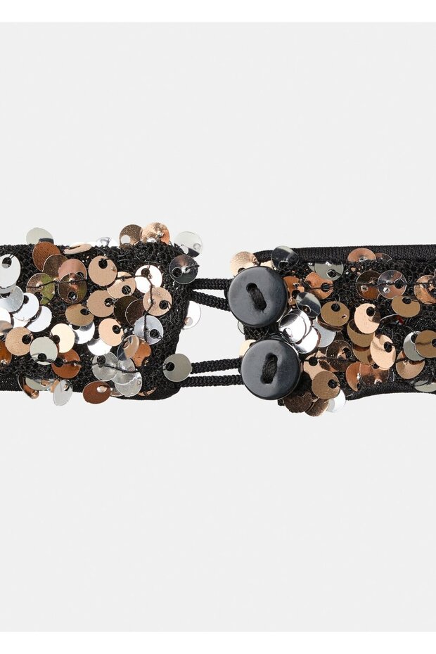 Sırtı açık pullu elbise - 5