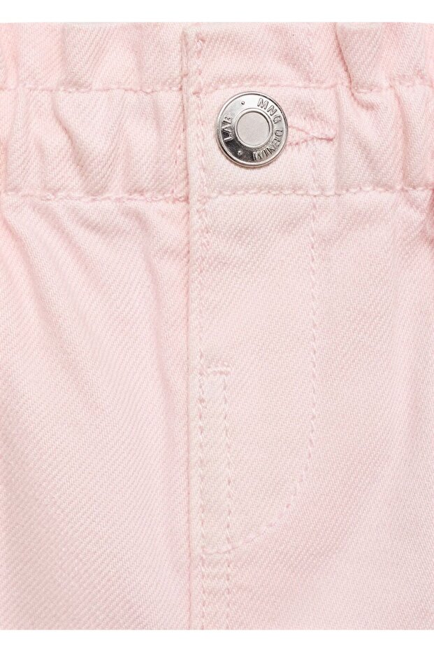 Paperbag denim şort - 5