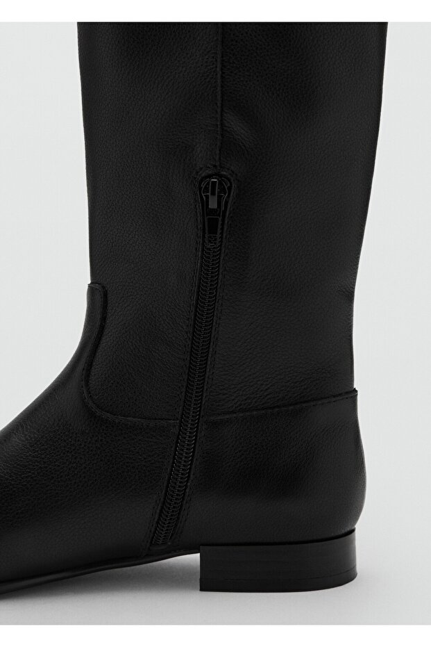 Fermuarlı deri bot - 4