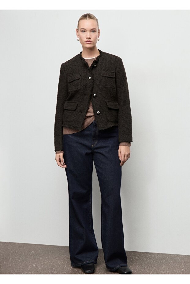 Dikişsiz tüvit ceket - 7