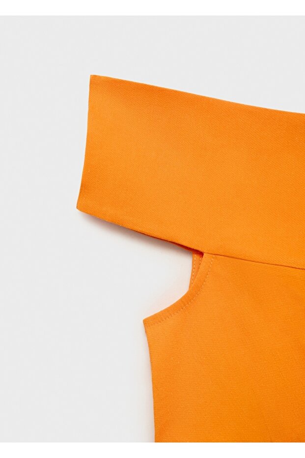 Asimetrik straplez bluz - 5