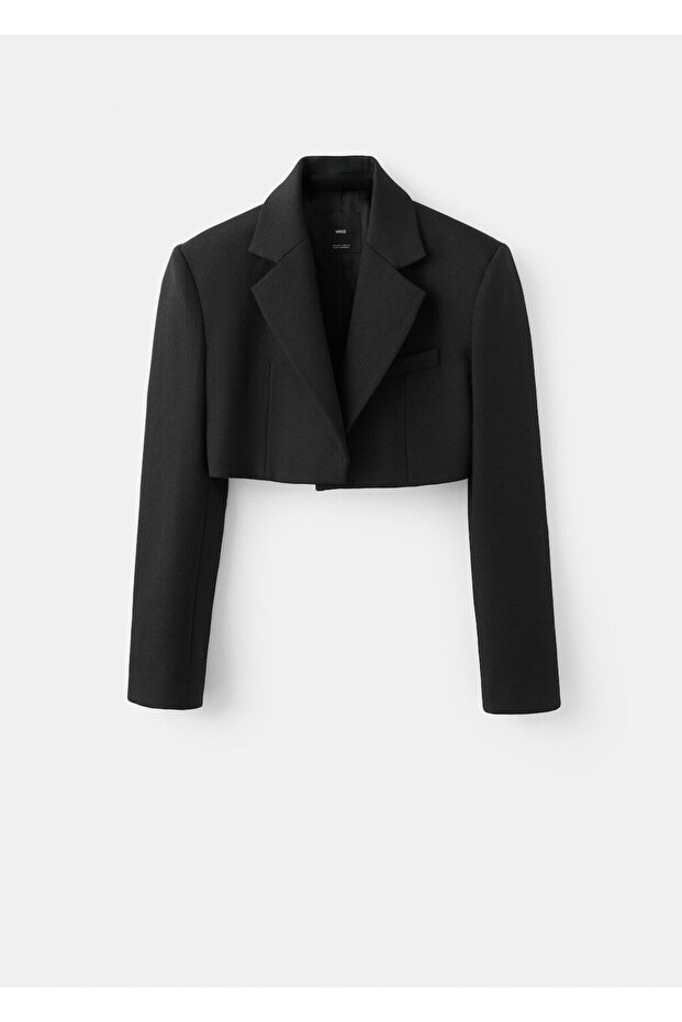 Crop yün blazer ceket - 3