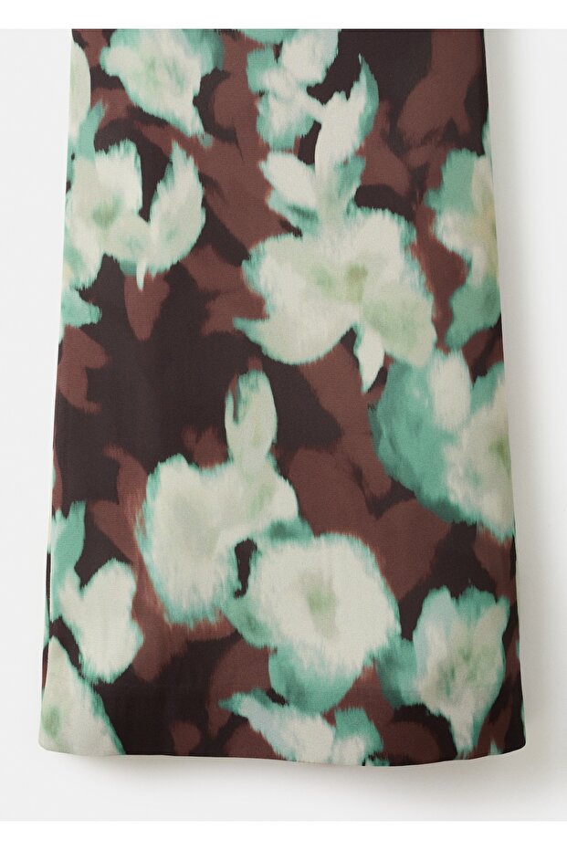 Desenli flared pantolon - 5