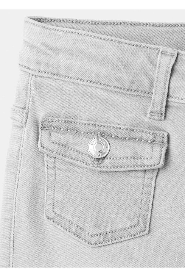 İspanyol paça cepli jean pantolon - 4