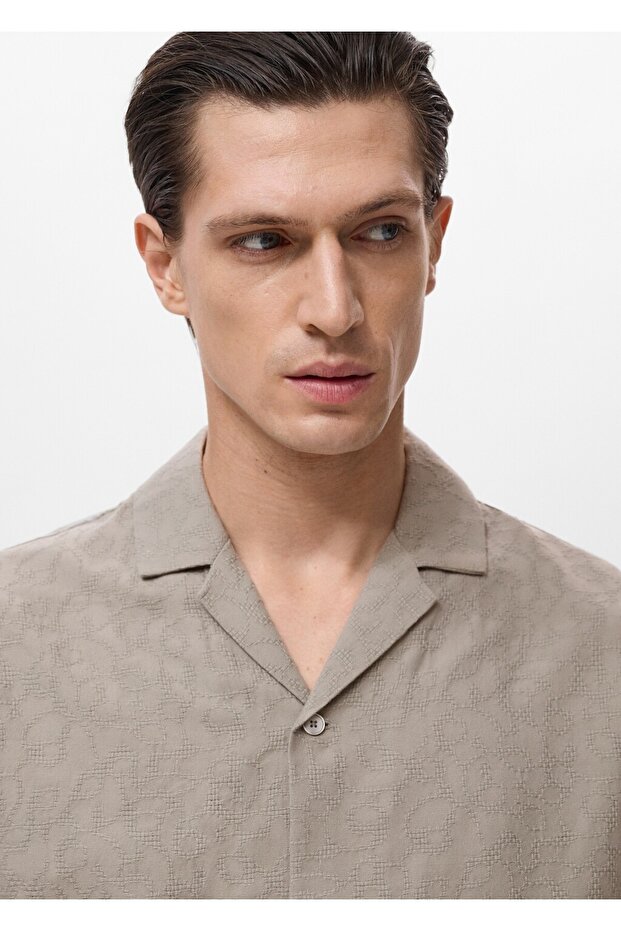 %100 pamuklu işlemeli gömlek - 6