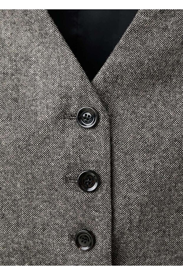 Kırçıllı yün yelek - 8