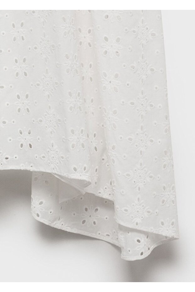 Die cut detaylı midi elbise - 5