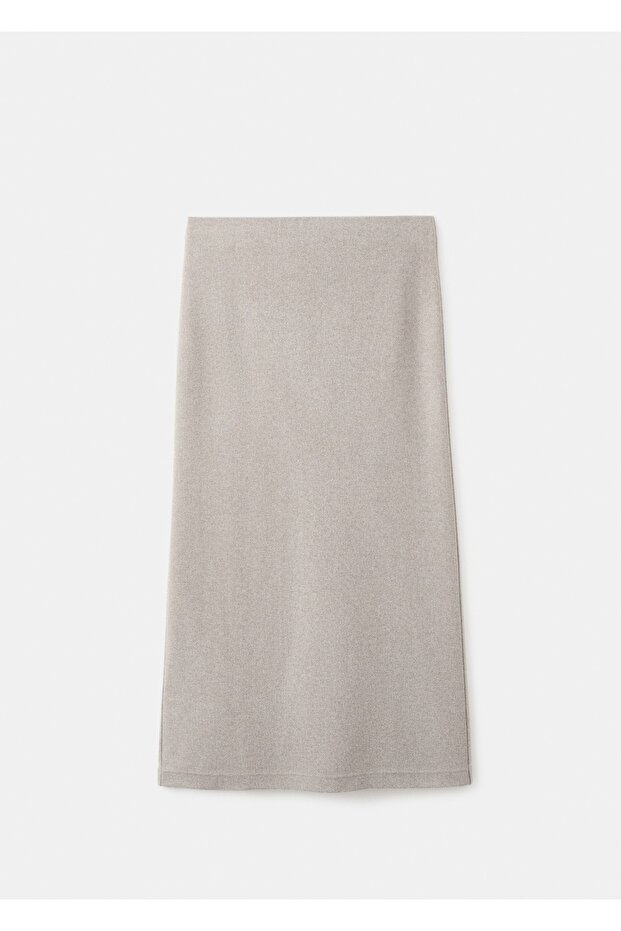 Bel kısmı elastik uzun etek - 3