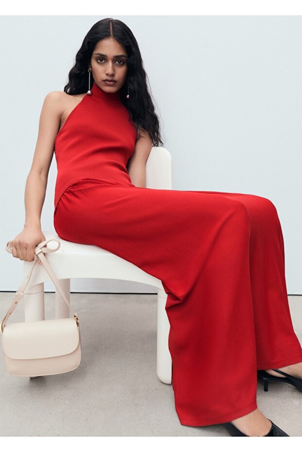 Kombinasyonlu örgü halter elbise - 7