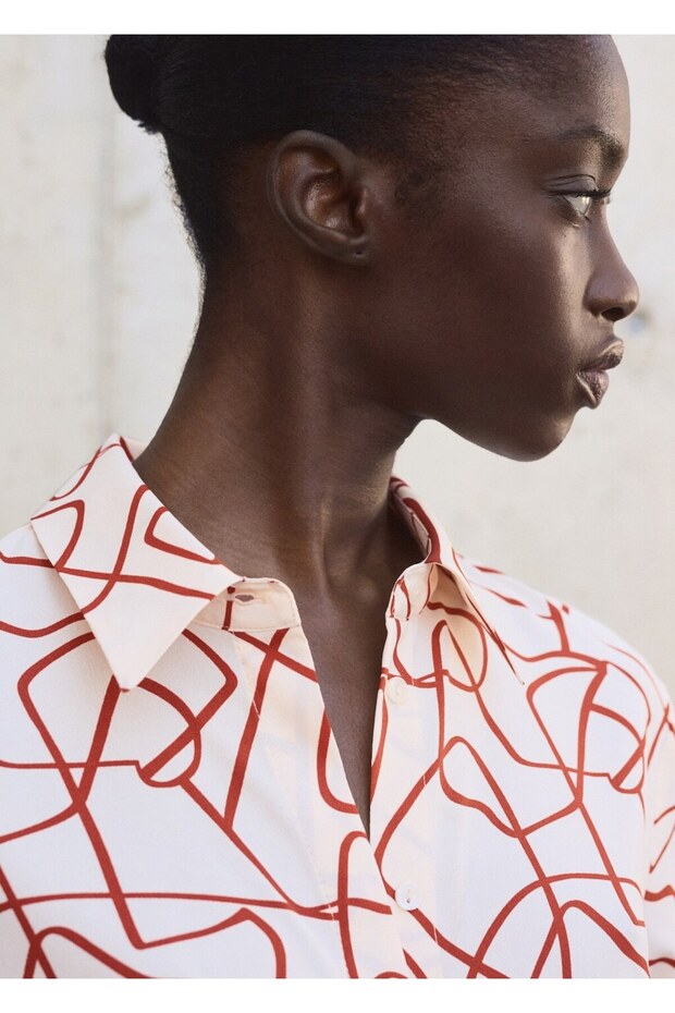 Soyut desenli gömlek - 6