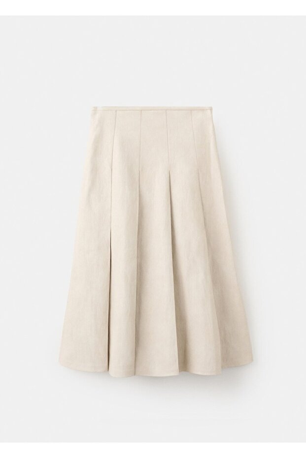 Godeli deri görünümlü etek - 3