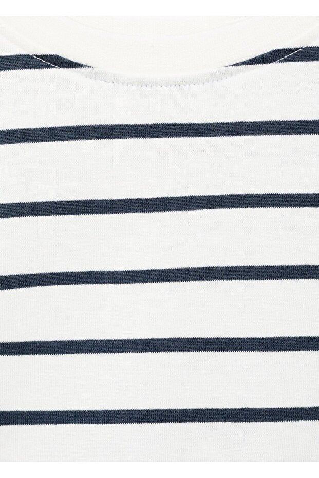 Çizgili basic tişört - 5
