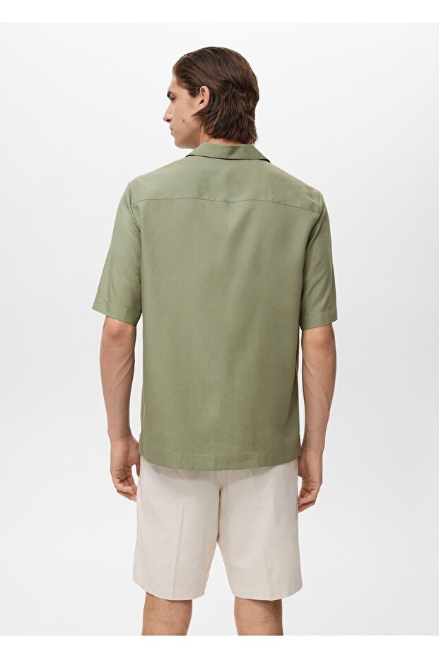 Regular kesim lyocell gömlek - 4