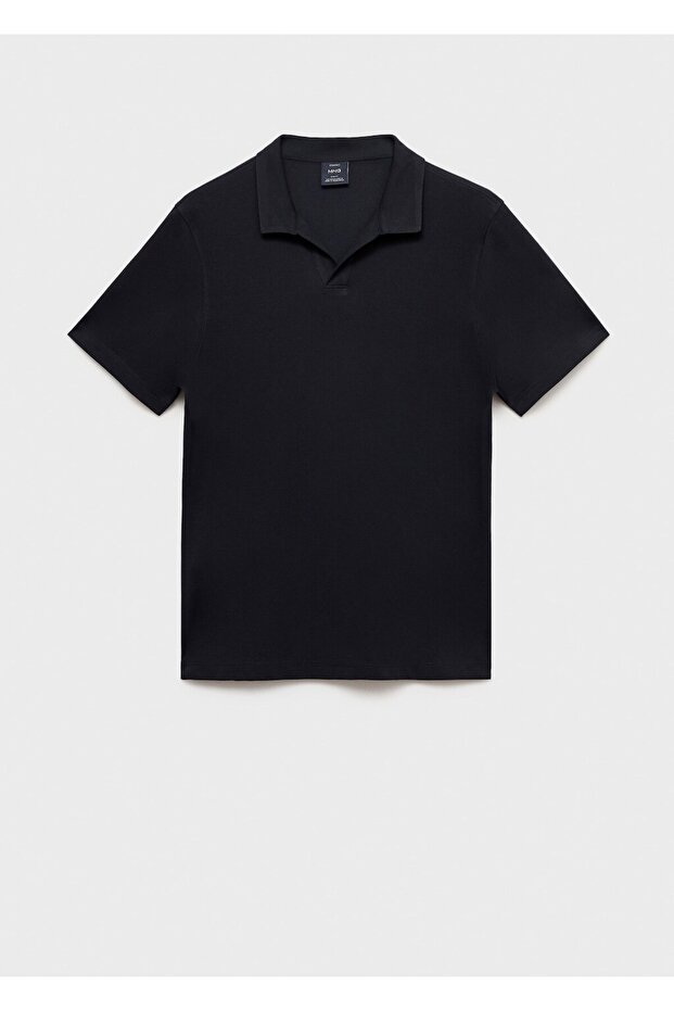 Pamuklu pike polo gömlek - 3