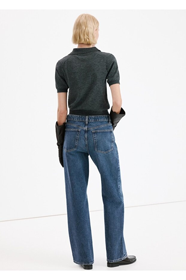 Düz kesim düşük bel jean - 4