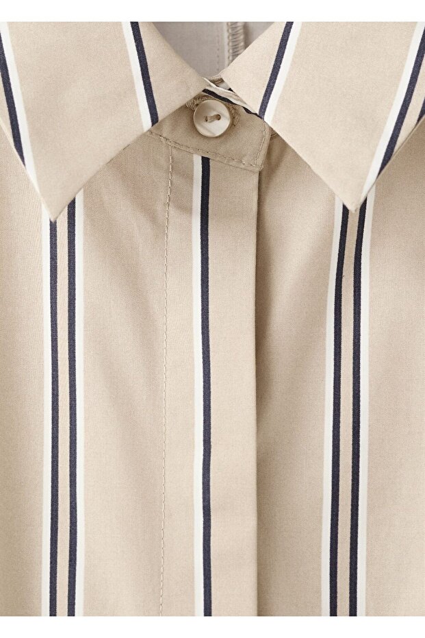 Evaze gömlek elbise - 7