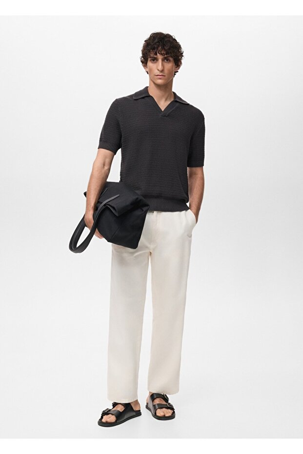 Kroşe pamuklu polo gömlek - 2