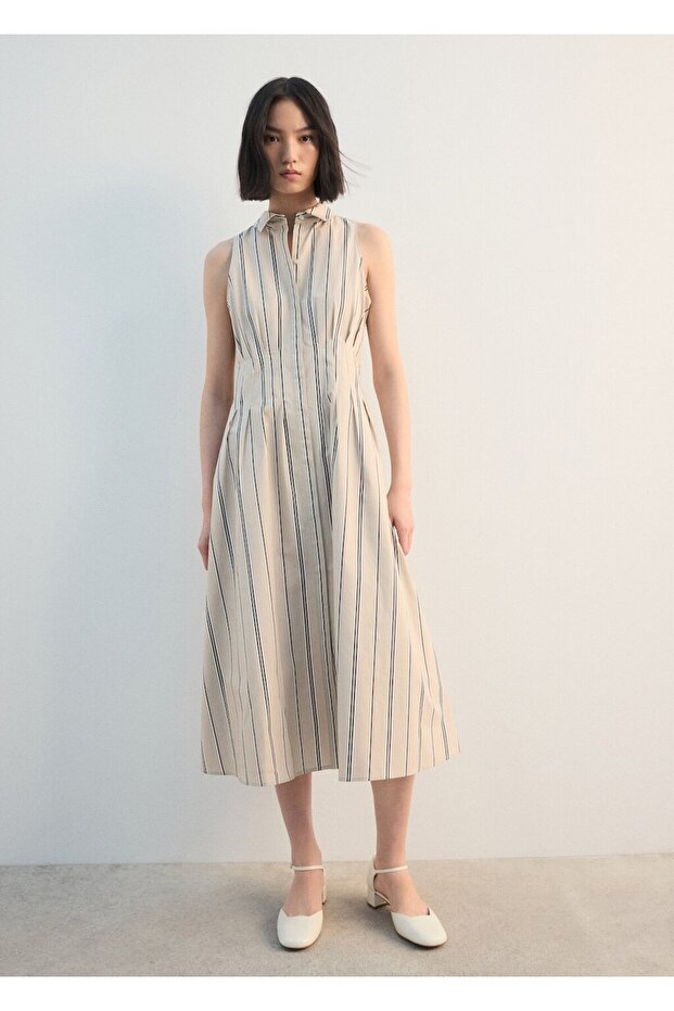 Evaze gömlek elbise - 2