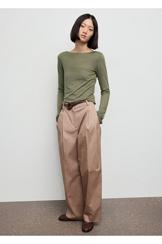 Kayık yaka tişört - 2