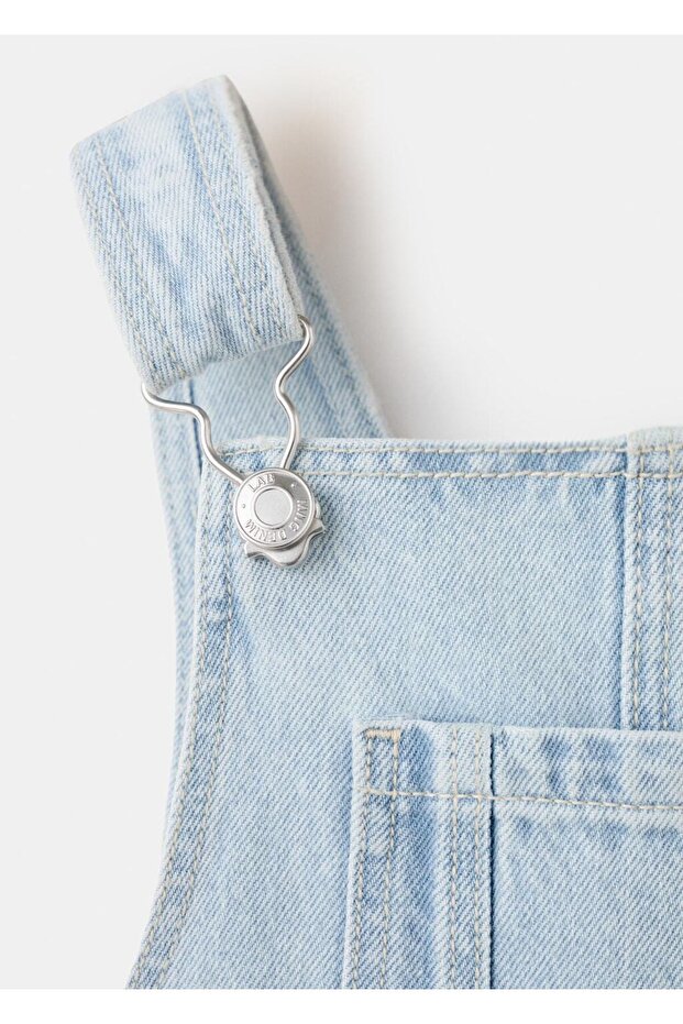 Uzun denim tulum - 5