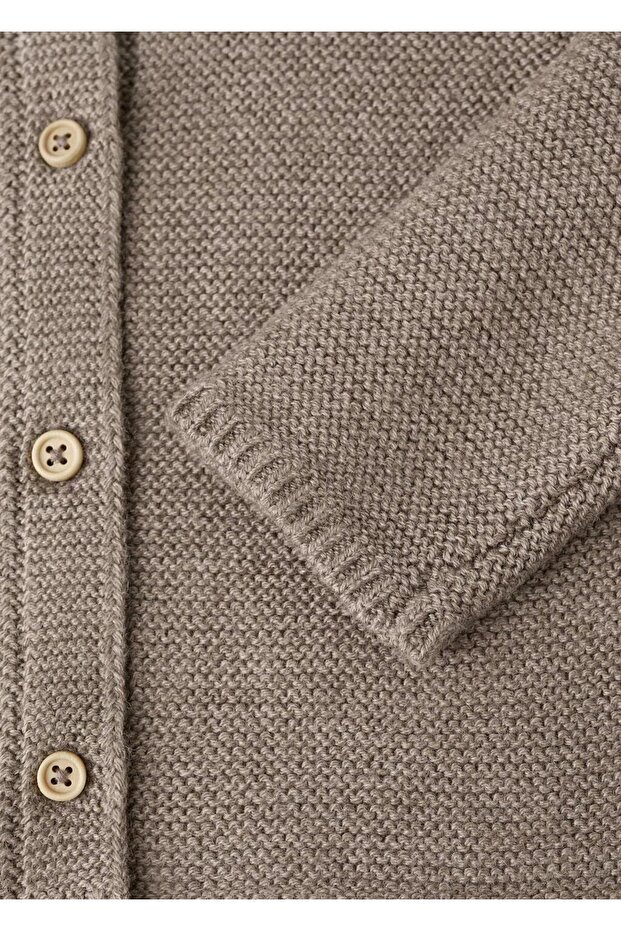 Triko düğmeli hırka - 4