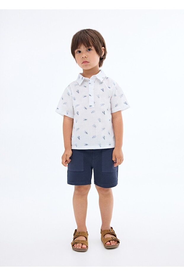 Pamuklu bermuda şort - 2