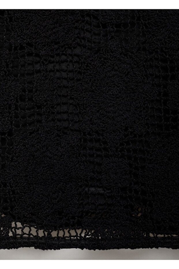 Dantel kısa elbise - 8