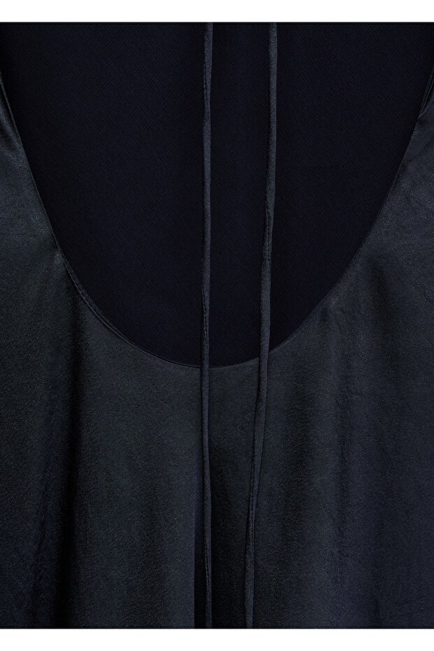 Saten asimetrik bluz - 5