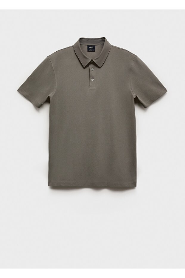 Pamuklu pike polo gömlek - 3