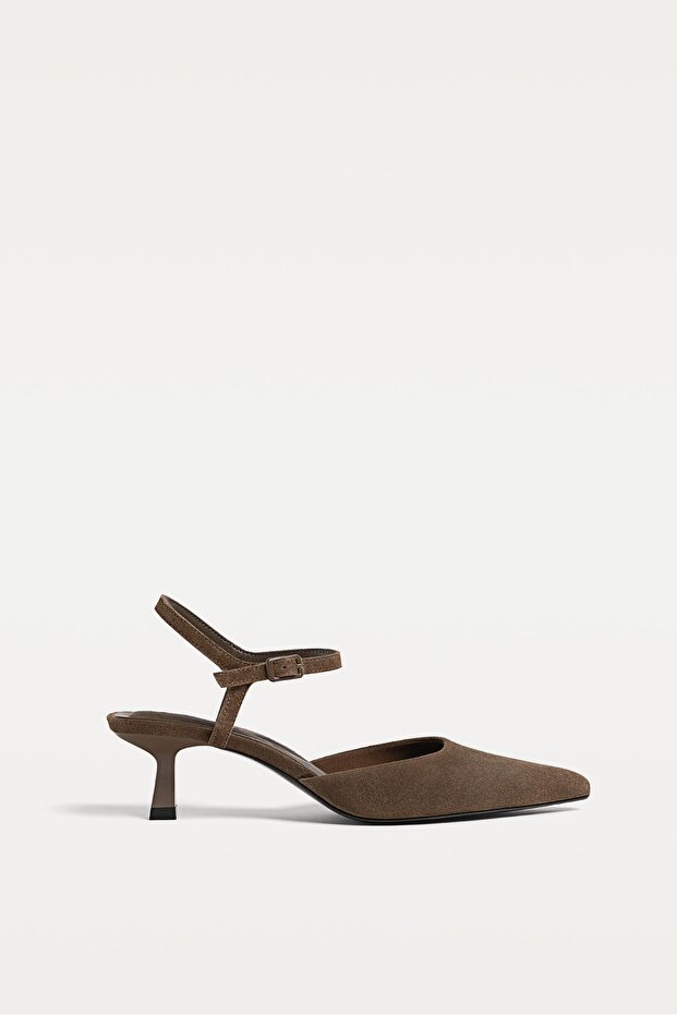 Süet kitten topuklu stiletto - 2