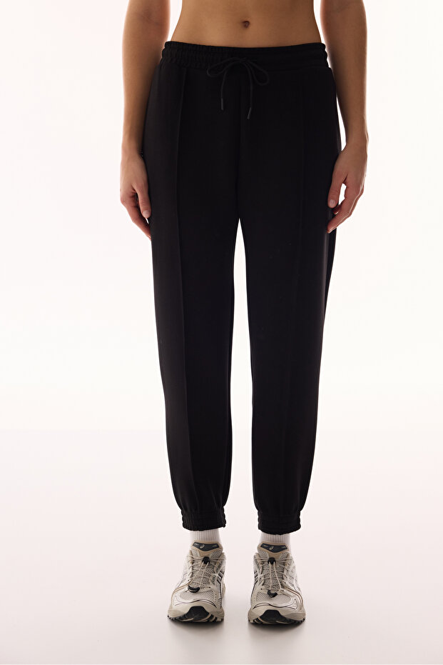 Siyah Silky Feel Active Jogger Pantolon - 2
