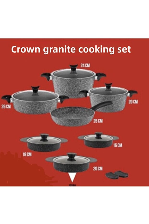 13 Piece Granite Cooking Set (Made in Turkey) - 7