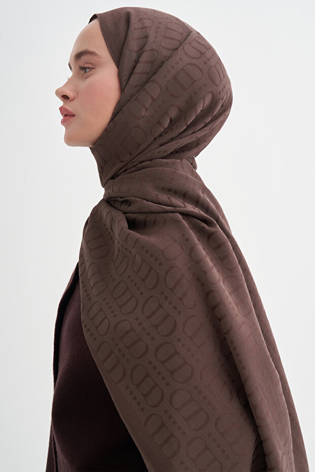 Luxe Desen Liora Cotton Shawl Milky Coffee