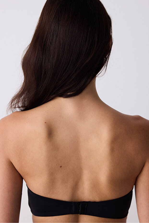 Push Up Wireless U Wire Deep Siyah Dekolte Sütyen - 5