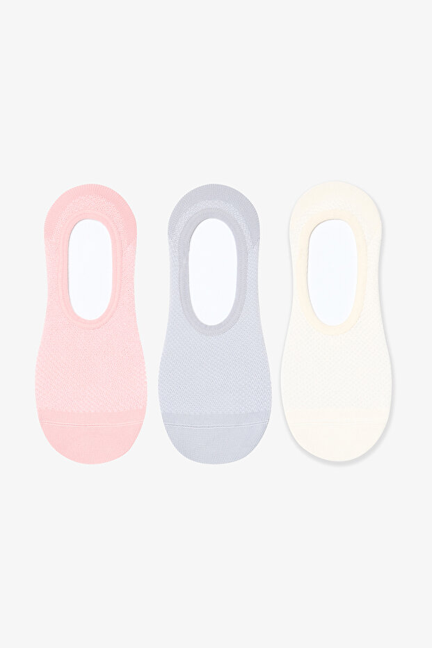 Sporty Mesh Pink - Purple 3-Piece Ballerina Socks