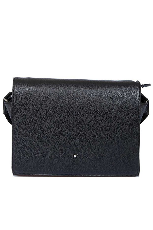 Black Genuine Leather Men's Crossbody Bag - S1Ac00002963-A41