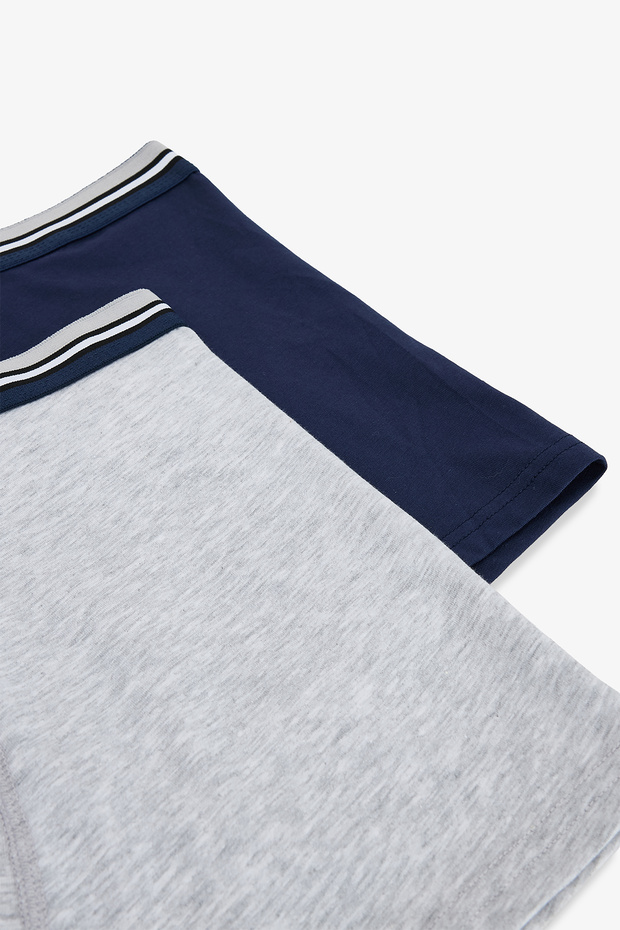 Erkek Pamuklu Basic Same Tape 2li Boxer - 4