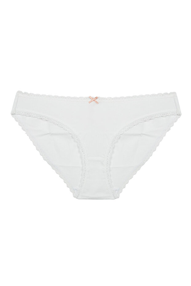 Napi csipke 3 részes pamut bézs bugyi - 2