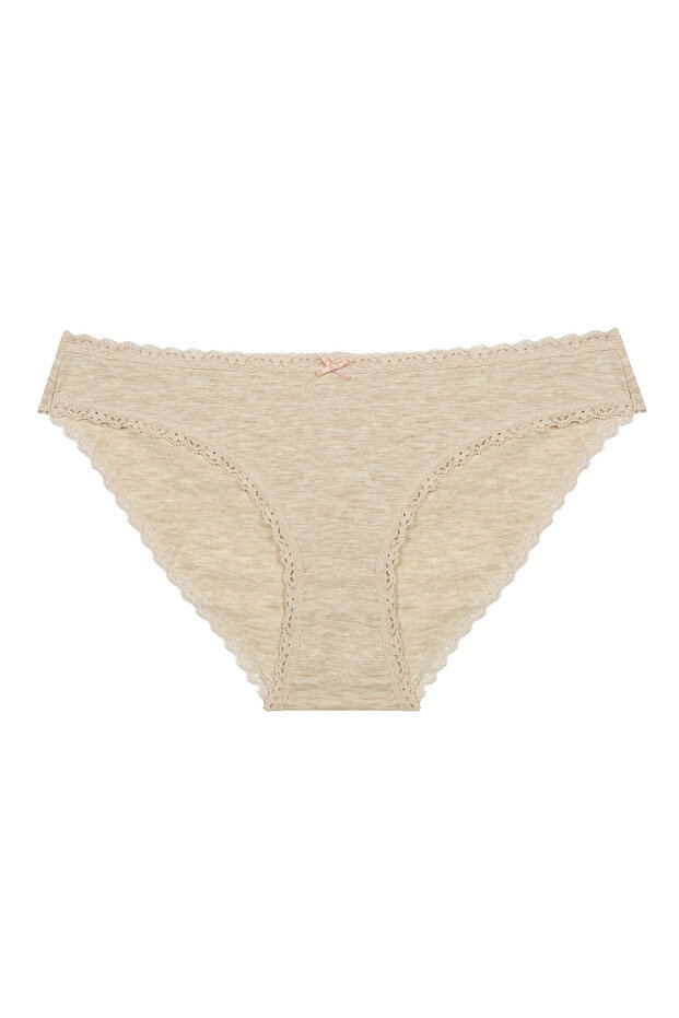 Napi csipke 3 részes pamut bézs bugyi - 3