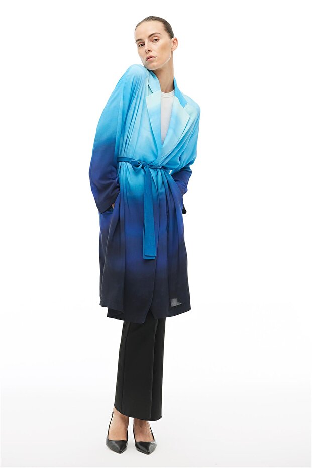 فستان متدرج الألوان يصل إلى أسفل الركبة - 3