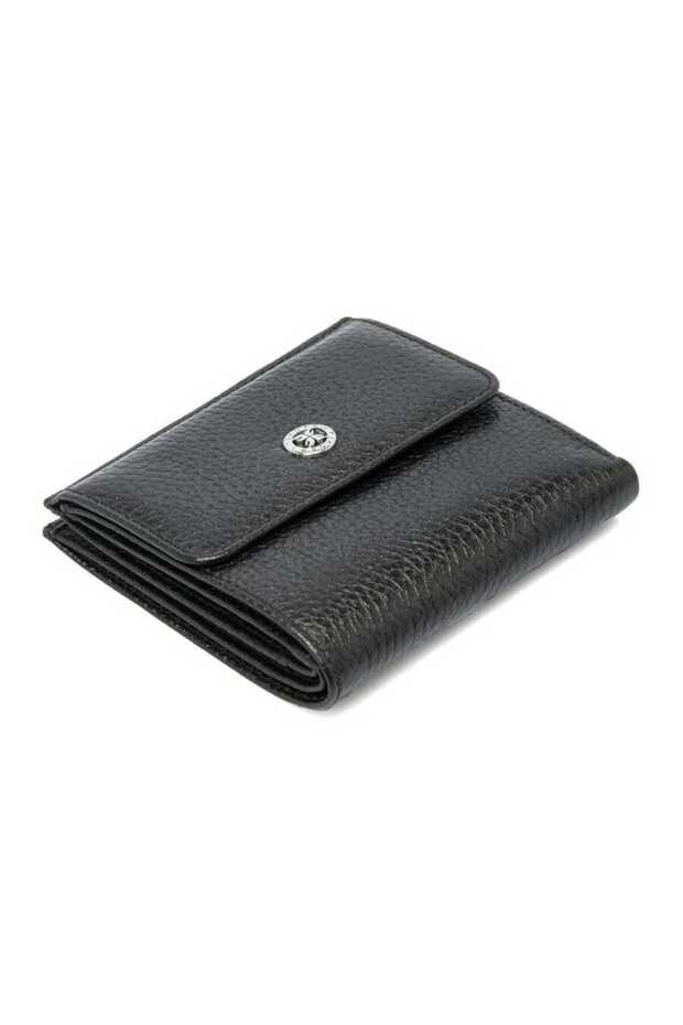 Black Genuine Leather Women's Wallet - S1Cb00005627-A41
