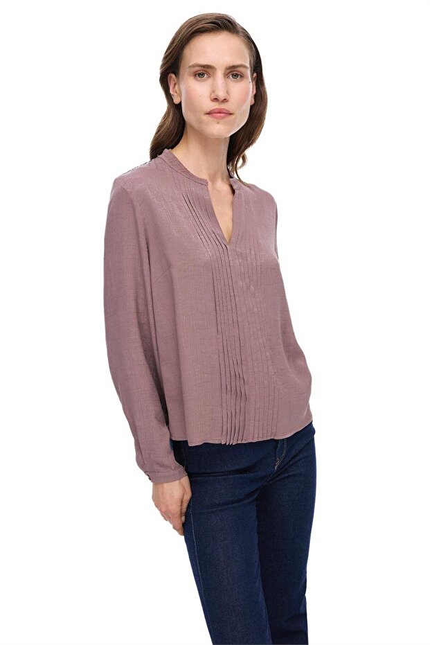 Vizon Hakim Yaka Bluz - 3