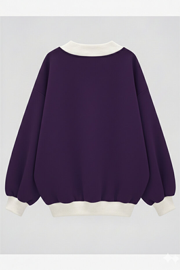 V Yaka Oversize Sweatshirt - 2
