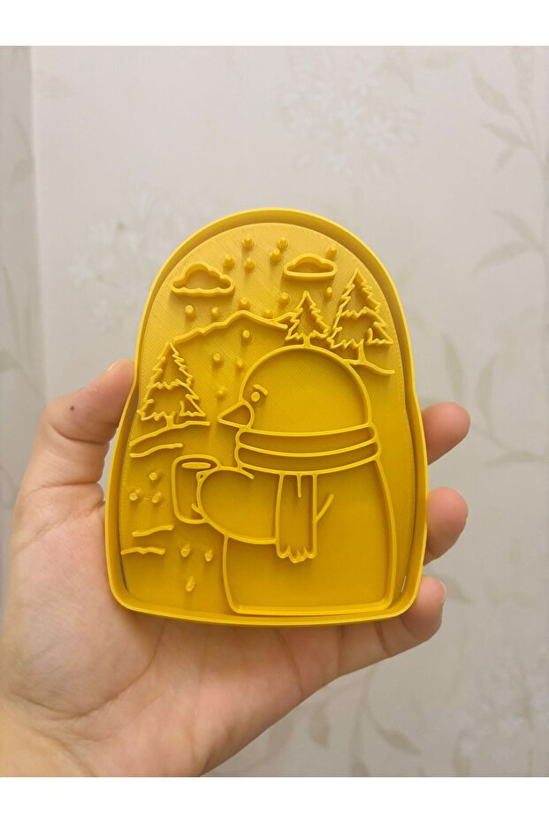 Popular Lonely Penguin Dough Sculptor /Cookie, Ceramic, Polymer Clay, Play Dough 9X11 cm
