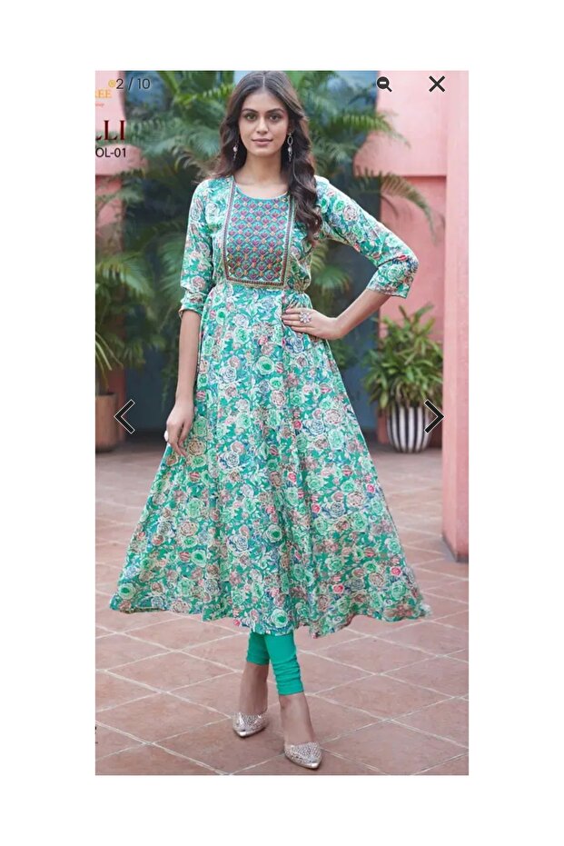 Hint Nakışlı Elbise - 1