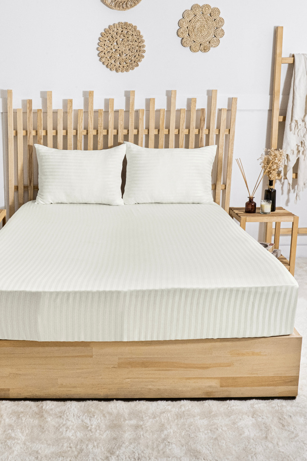 COTTON SATIN DOUBLE BED SHEET SET