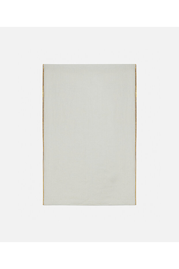 شال كتان حواف أسطوانية متباين الألوان - 1